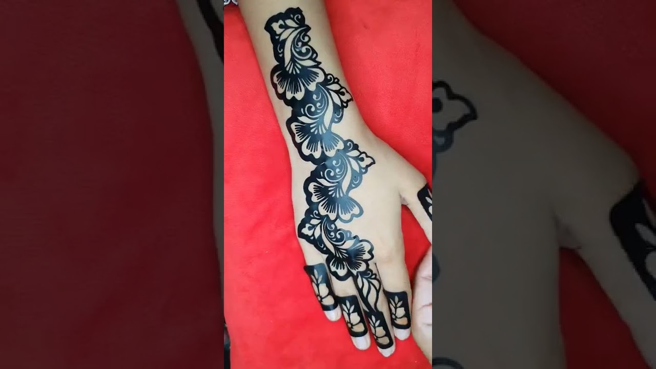 beautiful mehndi stickers design #shorts
