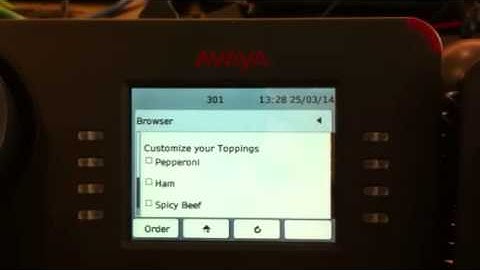 Order a Pizza on your AVAYA IP Office with a 9611 / 9621 / 9641 phone