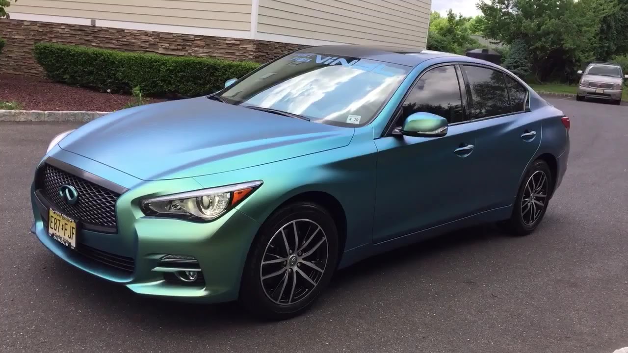 Infiniti Q50 vinyl wrap - YouTube
