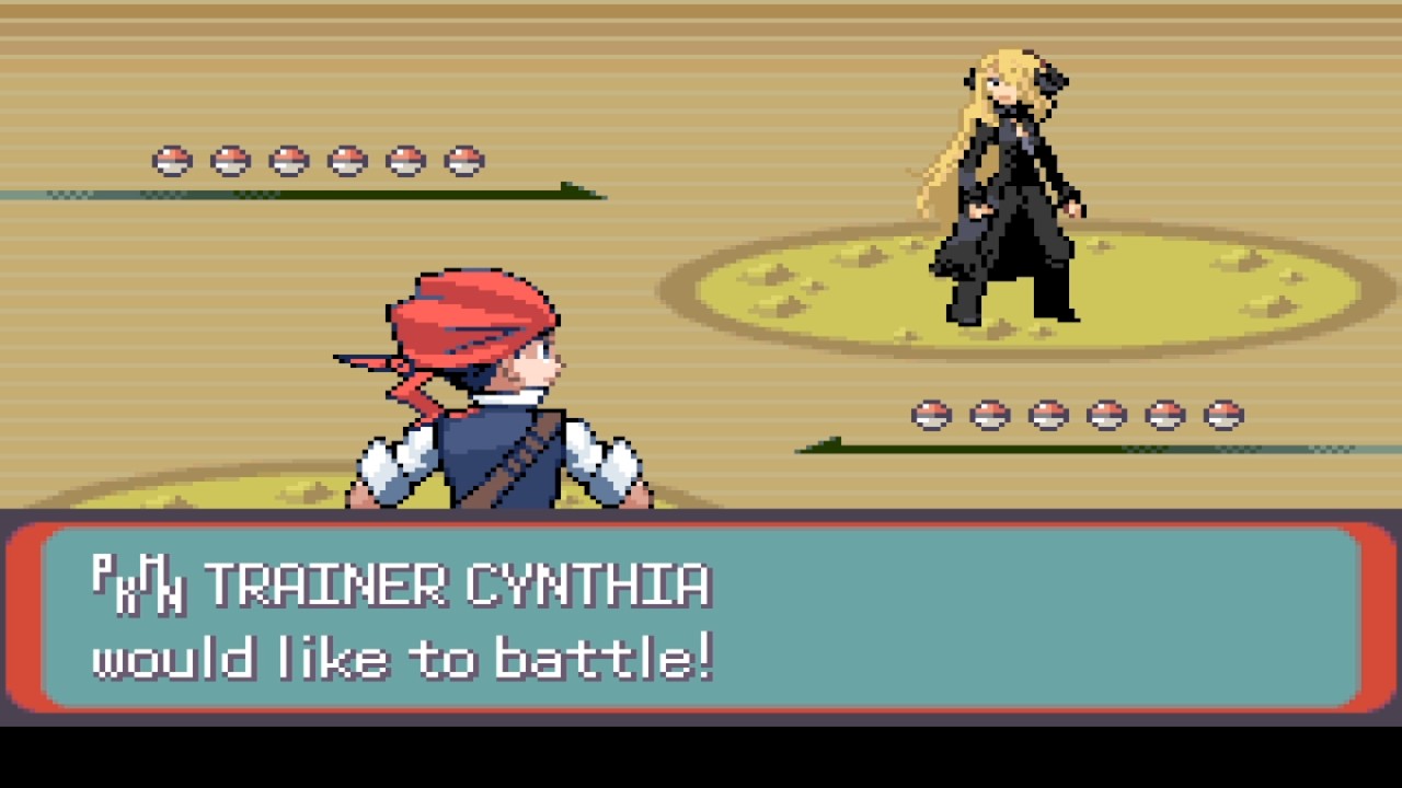 Pokemon Blackpearl Emerald *Trainer Cynthia * Victory Road