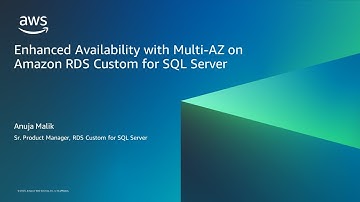 Enhance availability with Multi-AZ on Amazon RDS Custom for SQL Server- AWS Database in 15