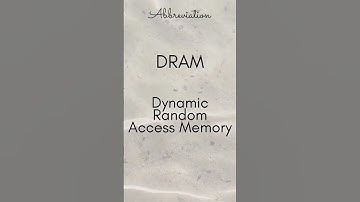 DRAM   Dynamic Random Access Memory