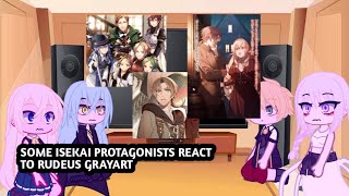 some isekai protagonists react to rudeus grayart|| mushoku tensei gacha|| infinity reactions