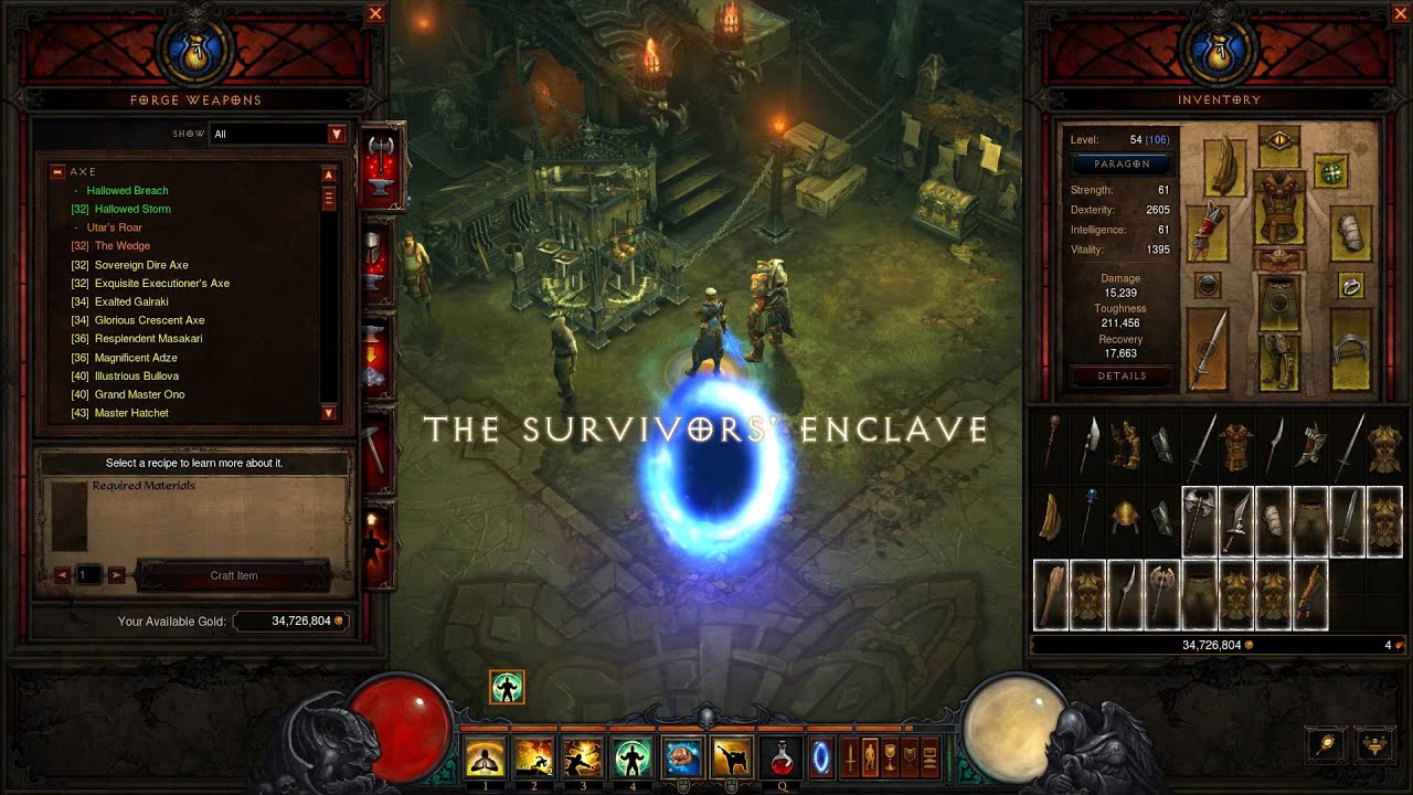 Diablo 3 Reusable Parts Farm (Crafting material) YouTube