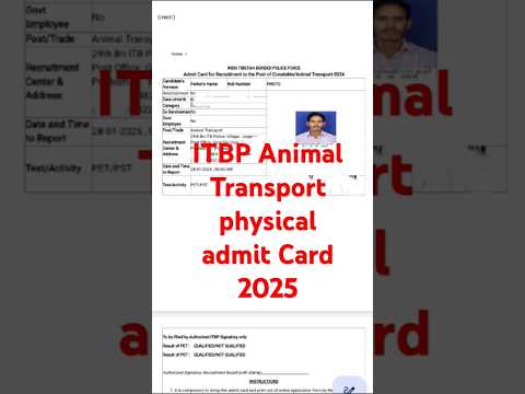ITBP Animal Transport