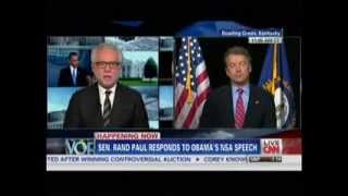 January 17 2014 Breaking News CNN Live President Barack Obama NSA Speech Rand Paul Slams Obama   You