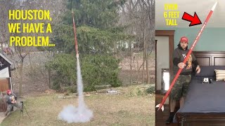 Launching A 6 Foot Rocket in My Backyard Doesn't Go According To Plan | L.A. BEAST thumbnail