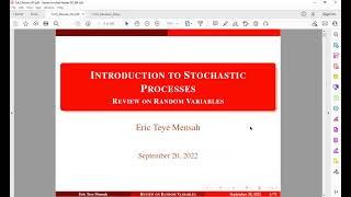 Celebrity Stochastic Processes || Review on Random Variables ||Tutorial 3 (A) Wealth