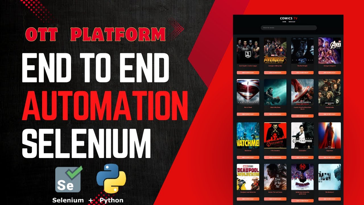How To Perform End To End Testing With Selenium OTT Website Python ...