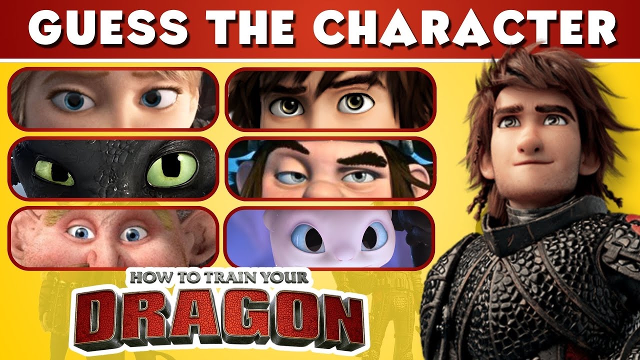 Guess by Their EYES 👀 | How To Train Your Dragon Characters 🤔 Hiccup, Toothless