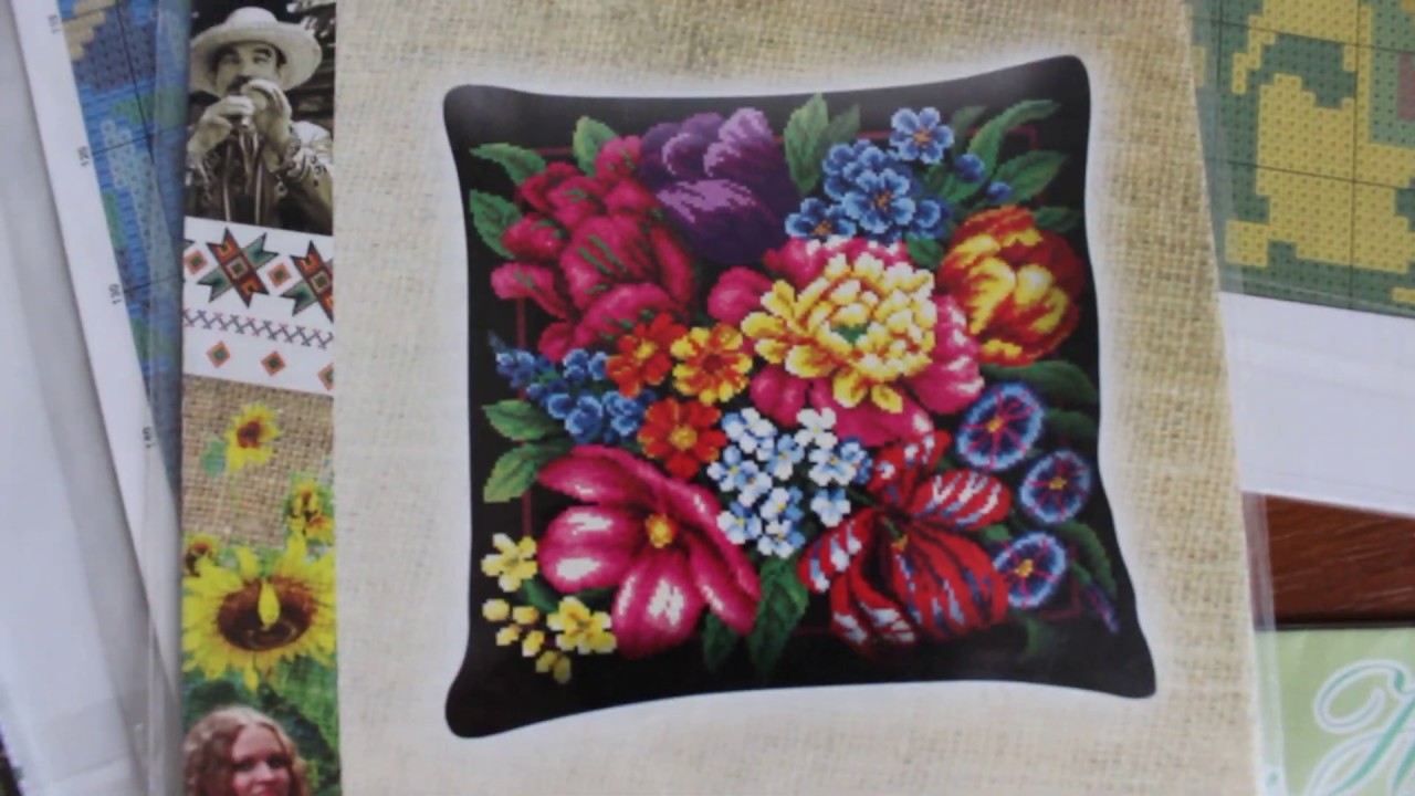 Мои наборы Буклеты схем вышивки винтажных подушек обзор вышивка вышивание крестом крестиком