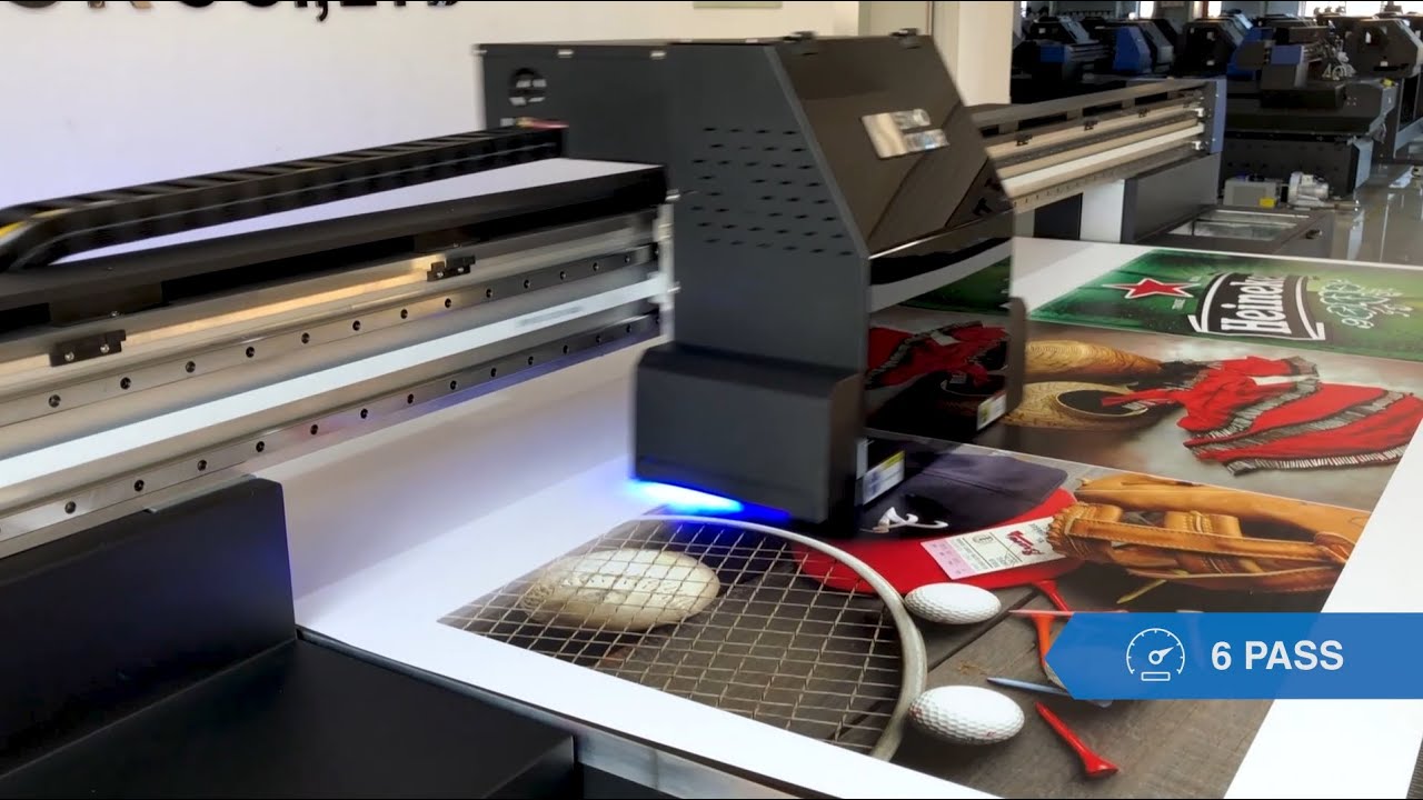 SinoColor FB2513S Flatbed UV Printer YouTube