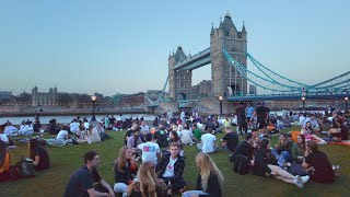 London Starts Returning to Life - South Bank to Tower Bridge | 4K | Mar 2021