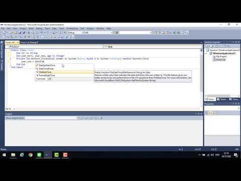 โปรแกรมคำนวนอายุ Visual Studio ภาษา VB