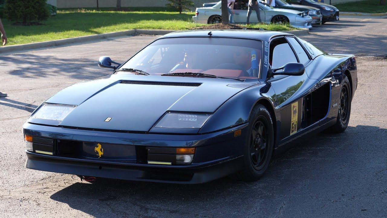 1990 Ferrari Testarossa Koenig Specials Leaving Chicago Cars and