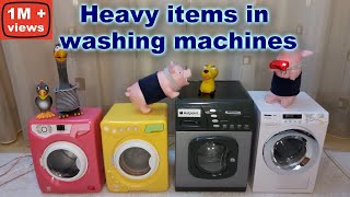 🐷 Heavy items in washing machines by HAPPY PIGS (toy washing machines modified)