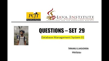 Java Institute DBMS Question Set 29