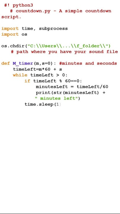 Countdown Timer in Python #python #science - YouTube