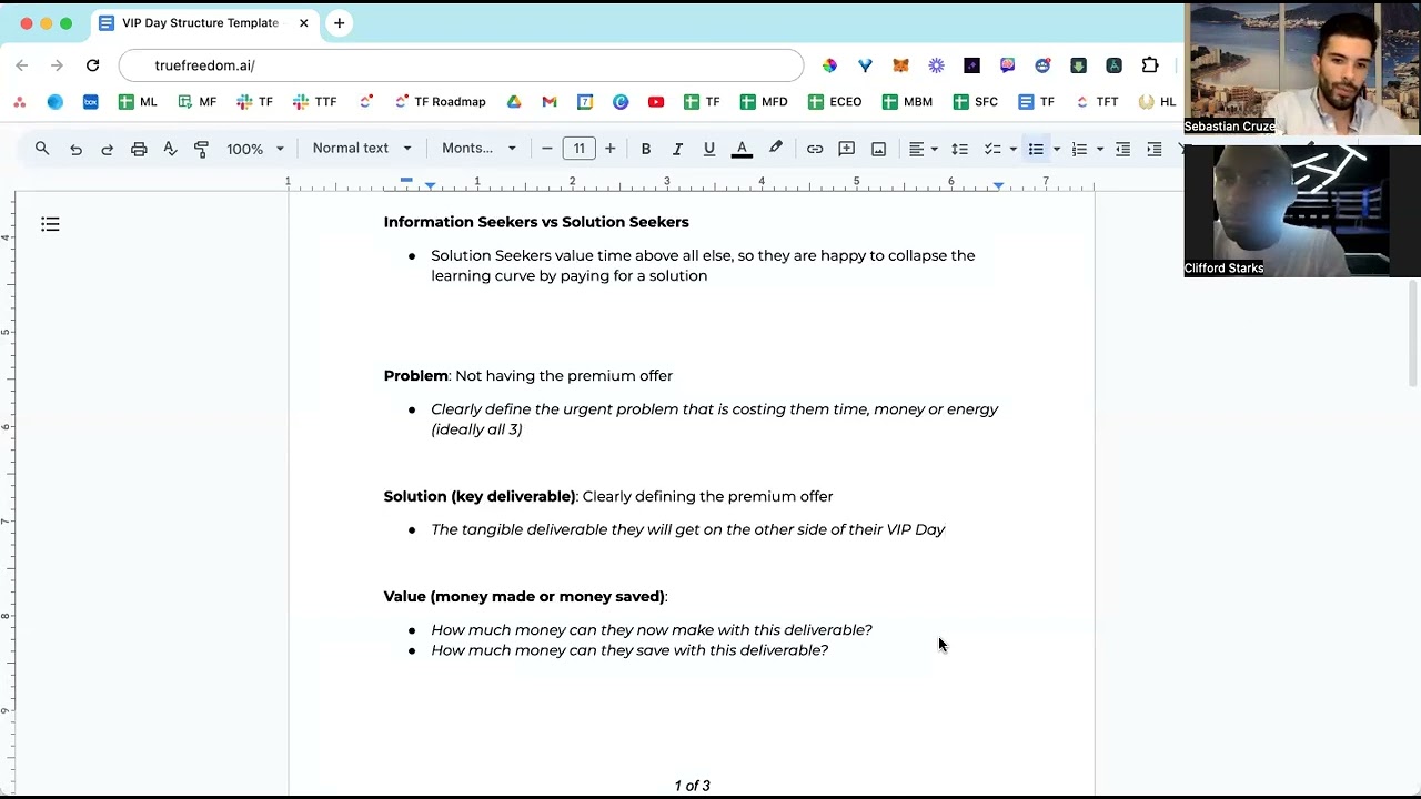 [Template] Example VIP Day Structure for Consulting or 