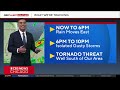 Severe storm risk moves south, evening isolated storm possible