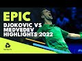 Epic novak djokovic vs daniil medvedev highlights  nitto atp finals 2022