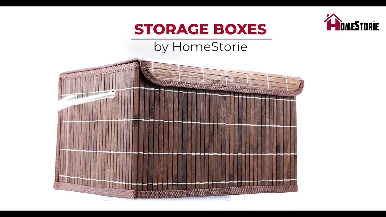 HomeStorie Bamboo Storage Boxes for Clothes | Eco-Friendly Clothes Organizer