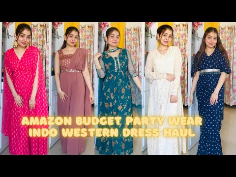 Partywear Designer Indo-Western Dress Haul | Myntra Dress/Gown/Tops Haul |  Myntra haul💃Myntra - YouTube