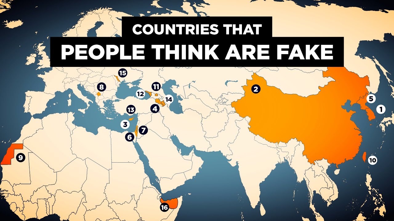 ⁣The 15 Countries People Think Are FAKE