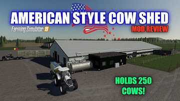 Farming Simulator 19 - American Style Cow Shed v1.0 "Mod Review"
