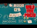 WILD 5 Poker We Discovered An AWESOME New Table Game BIG Winning Session 
