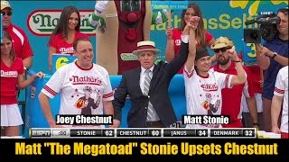 2015 Nathan's Hot Dog Eating Contest  Matt Stonie Upsets Joey Chestnut!