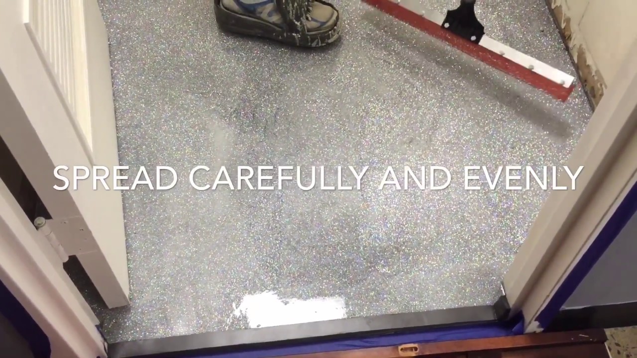 Glitter epoxy youtube Pavimenti glitter