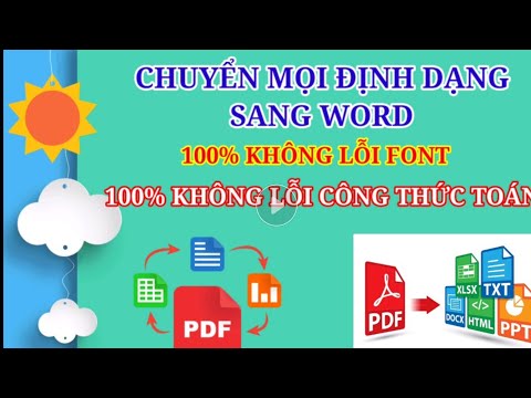 Video Chuyển mọi định dạng Pdf, hình ảnh sang Word, Excel,... - youtube