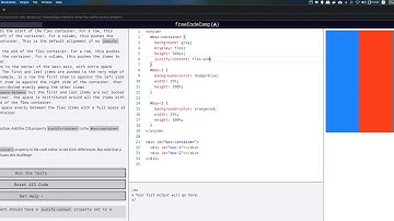 freeCodeCamp: Align Elements Using the justify-content Property
