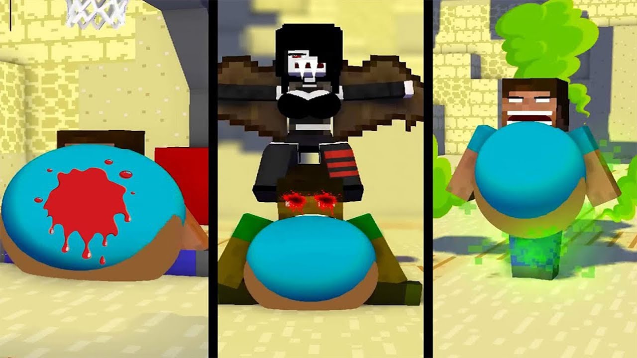 Minecraft Help Herobrine Punch to Vampire Girl 