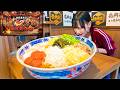 【大食い】明太チーズマシマシ⁉️超こってり明太温玉チーズまぜそば10人前頼んだらとんでもないサイズになった【海老原まよい】