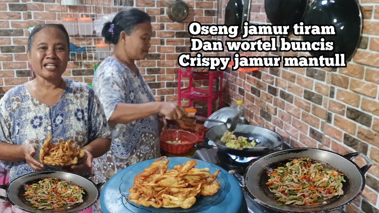 HARI INI MASAK SEADANYA, ISENG JAMUR TIRAM CAMPUR BUNCIS DAN WORTEL