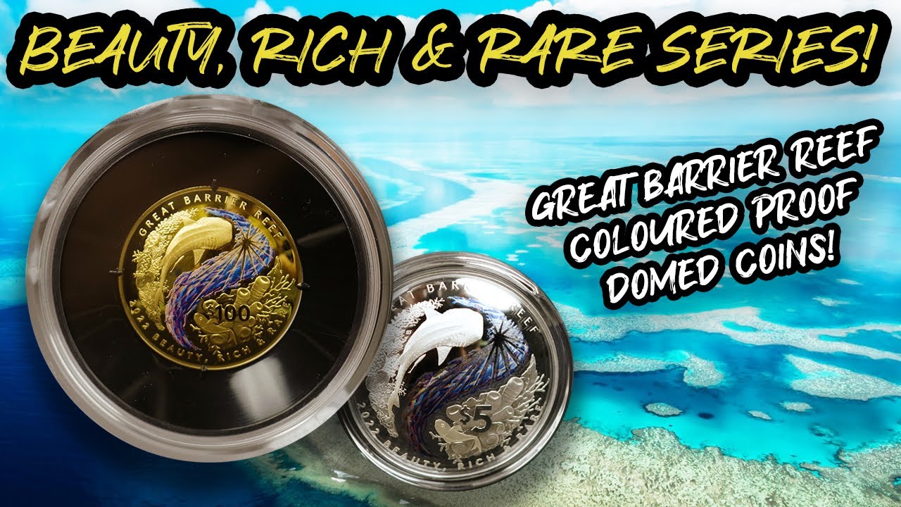 2022 $5 Great Barrier Reef 1oz .999 Silver Coloured Proof Domed Coin