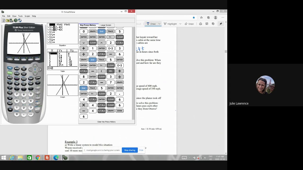 Linear Systems lesson 2b:Solving systems graphically - YouTube