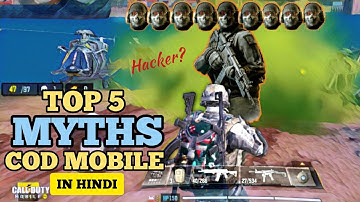 Top 5 Mythbusters In Call Of Duty Mobile In Hindi । COD Mobile Tips And Tricks । COD Myths #6