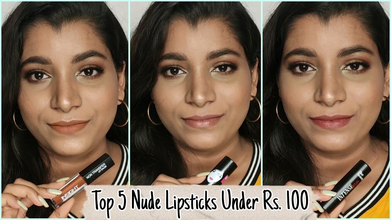 Top 5 Nude Lipsticks Under Rs. 100 for Dusky/Indian Skin | Tejal Palyekar