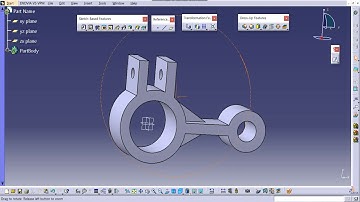 CATIA V5 Practice Exercise 1 for beginners | Catia Part modeling | Part Design | Engineering Design