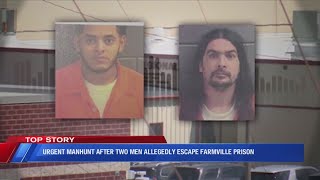 Urgent manhunt underway after two men allegedly escape Farmville Prison