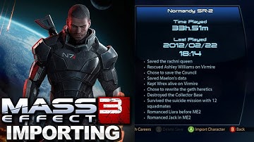 Mass Effect 3 - Importing a Character