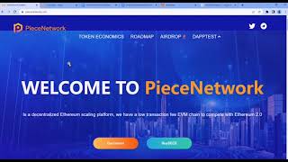 Tutorial on how to use Swap, Bridge and Receive Piece Faucet testnet