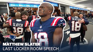 Exclusive Matthew Slaters Last Locker Room Speech For The New England Patriots