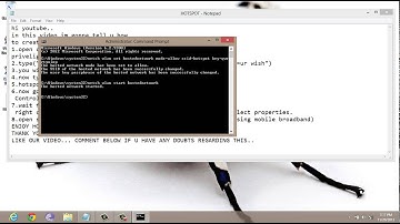 How to create a Wi-Fi hotspot in windows 8 7 using command prompt.