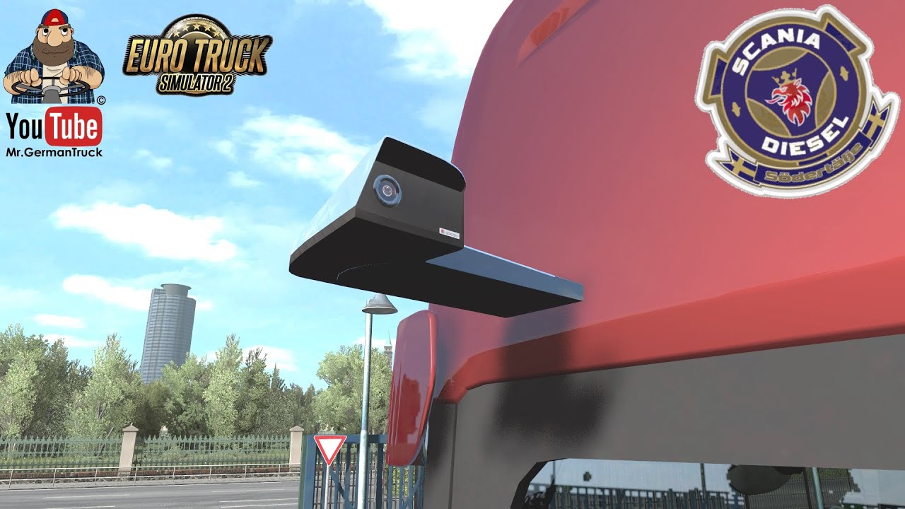 [ETS2 v1.37] Digital Side Mirrors Cam for Scania S/R YouTube