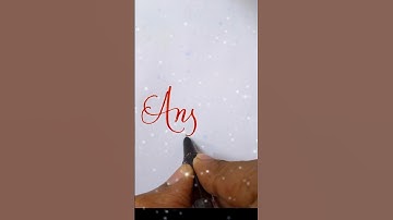 🖌️ Anshika Name Calligraphy Magic | English Script Art with Calligraphy Pen
