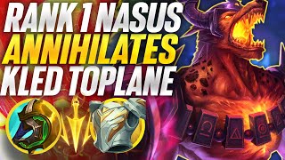 Rank 1 Nasus ANNIHILATES Kled Toplane! | Carnarius | League of Legends